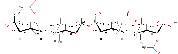 Karboxymethylcelulóza, zdroj: www1.lsbu.ac.uk.